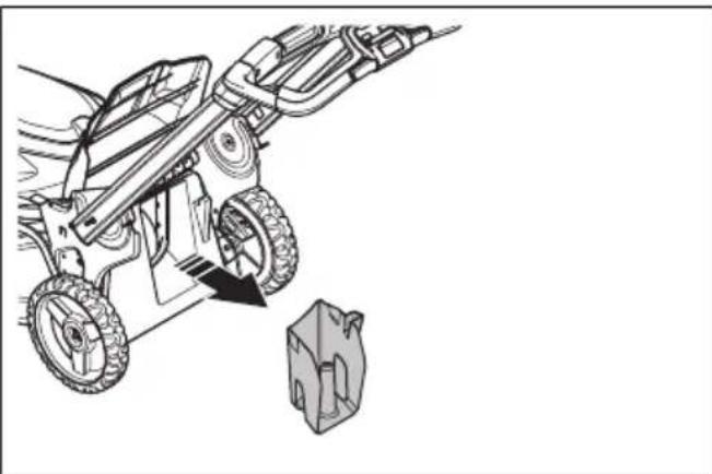 HUSQVARNA LE 322R - Para cambiar el producto al modo de descarga lateral trasero - 1