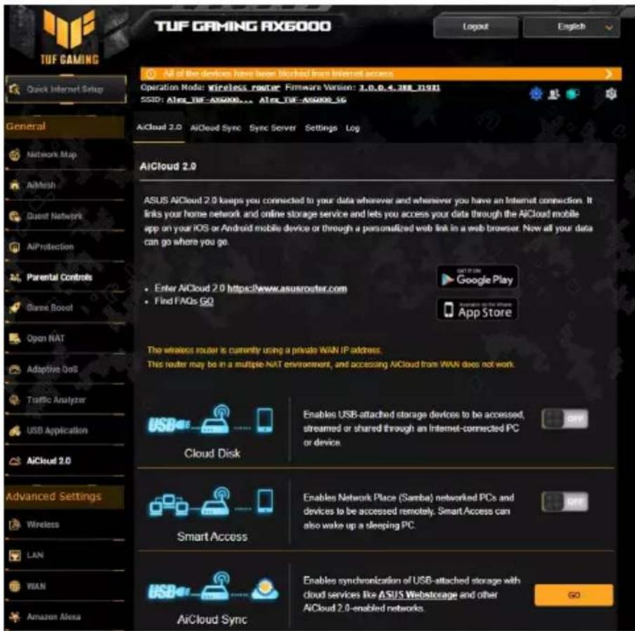 ASUS TUF Gaming TUFAX6000 - Utiliser AiCloud 2.0 - 1