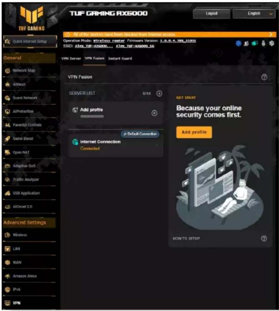 ASUS TUF Gaming TUFAX6000 - VPN fusion - 1