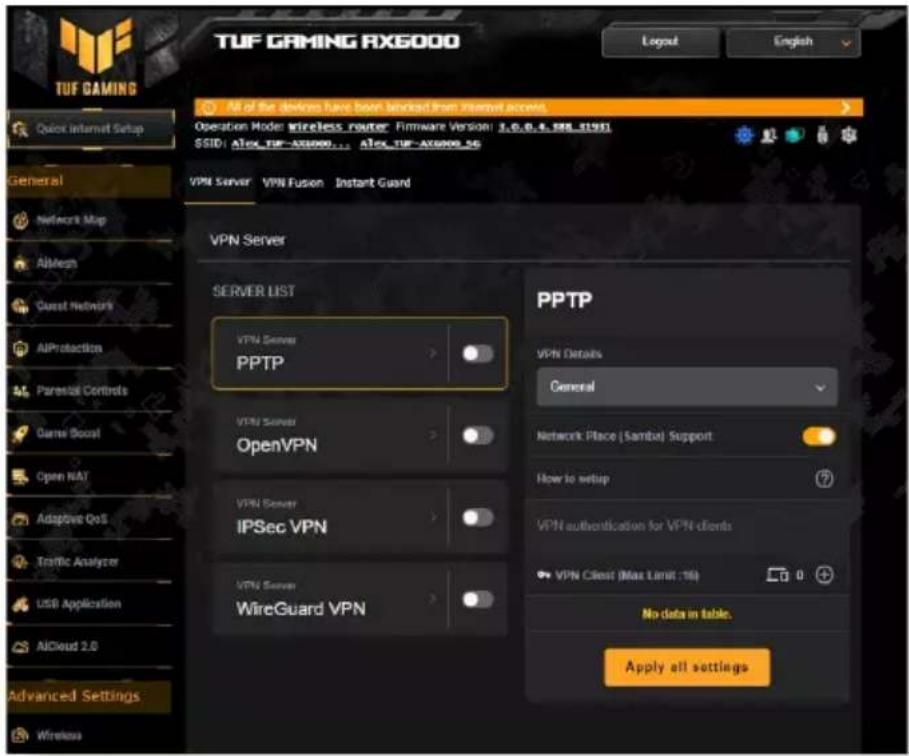 ASUS TUF Gaming TUFAX6000 - VPN - 1