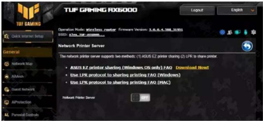 ASUS TUF Gaming TUFAX6000 - Pour partager une imprimante avec EZ printer : - 1