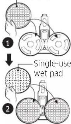SAMSUNG VS15T7032R5 - Using the single-use wet pad - 1