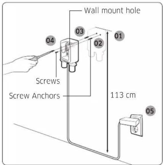 SAMSUNG VS15T7032R5 - Installing the wall mount - 1