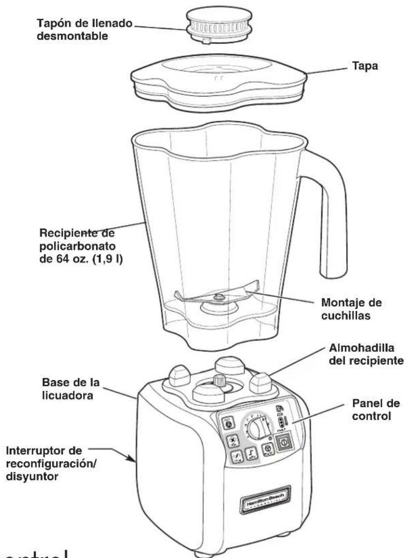 HAMILTON BEACH Tempest HBH650 - Piezas y Características - 1