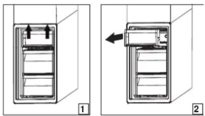 WHIRLPOOL W7X 93T OX H - A fagyasztótér fiókjainak eltávolítása - 1