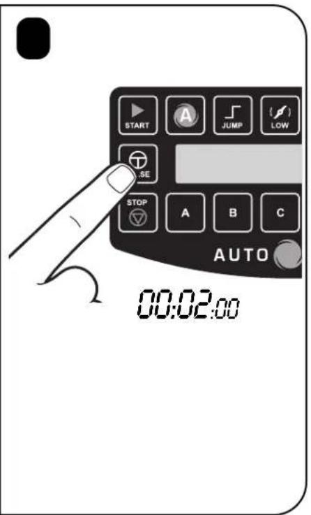 START A JUMP ( ) LOW SE STOP A B C AUTO 00:02:00