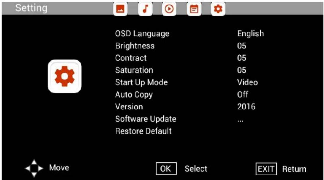 BRAUN DigiFrame 1083 - Setup Menu - 1