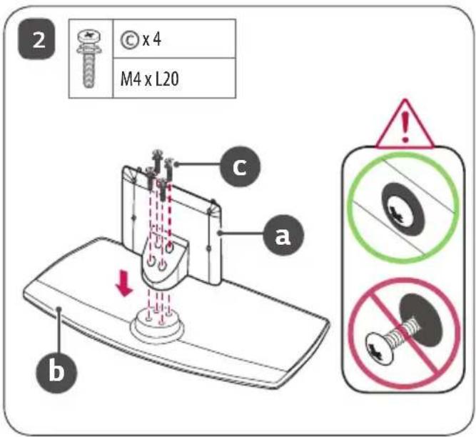 LG AMST21BB - Comment assembler le support - 2