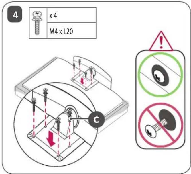 LG AMST21BB - How to Assemble the Stand - 6