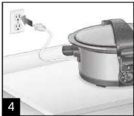Exterior view of a kitchen appliance with a coiled cable and power outlet (no text or symbols visible)