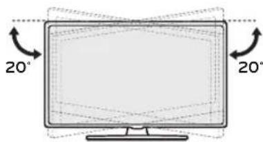 LG AMST21BC - Ajuste del ángulo de la TV según la perspectiva - 1