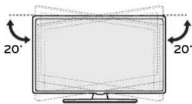 LG AMST21BC - Regolazione dell'angolazione del televisore per una migliore visione - 1
