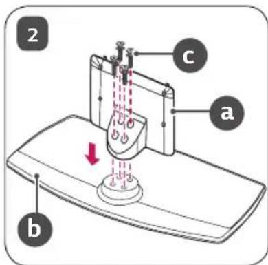LG AMST21BC - Comment assembler le support - 2