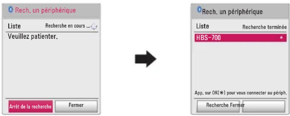 LG CineBeam PH550GV - Recherche de périphériques Bluetooth et connexion - 2