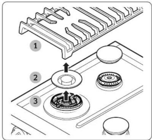 Dacor DTT48T960GS - Burner grates and components - 1