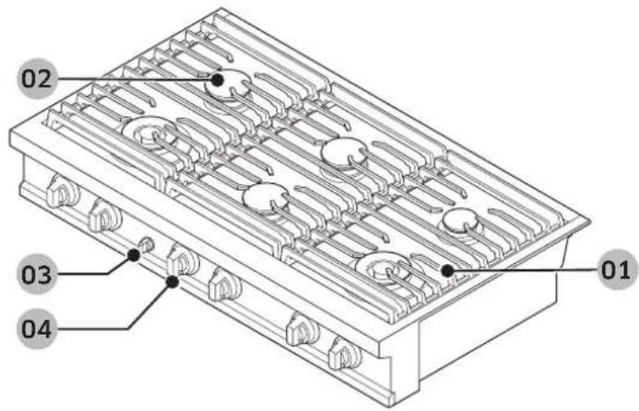 Dacor DTT48T960GS - Disposition - 2