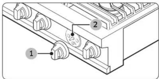 Dacor DTT48T963GS - Perillas de control - 1