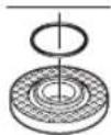BOSCH GWS 18V10 P Professional - Flange de admissão para voio de trabalho M 14: - 1