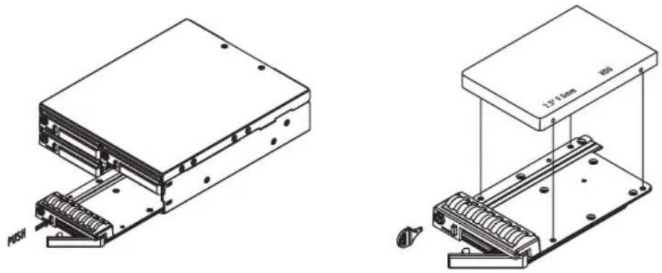 Icy Box Carrier IB2222SSK - Монтаж HDD - 1