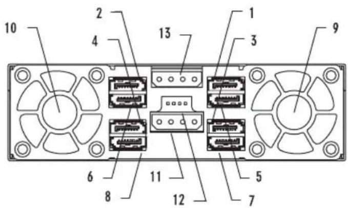 Icy Box Carrier IB2222SSK - connecter le câble SATA - 1