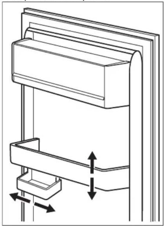 AEG NSC8M181DS - Positioning the door shelves - 1