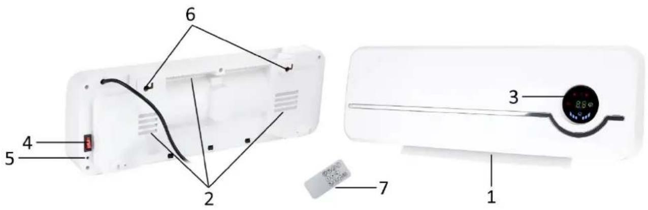Emerio WH125971 - BESCHREIBUNG DER TEILE - 1