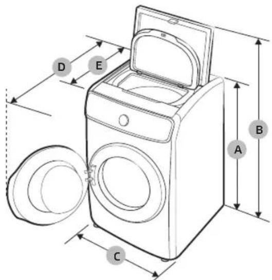 SAMSUNG WV60A9900AV - Specification sheet - 1
