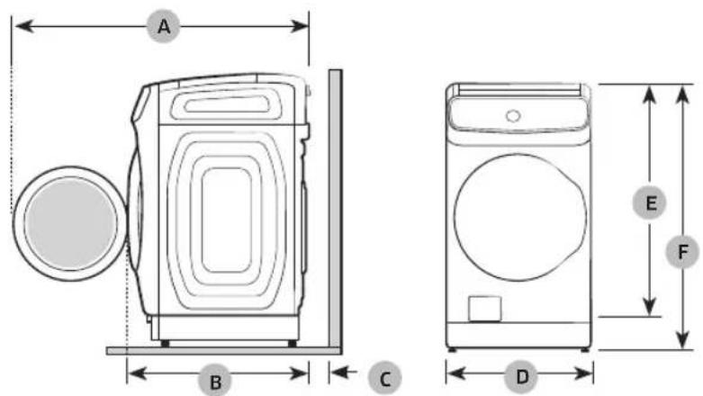 SAMSUNG WV60A9900AV - Alcove or closet installation - 1