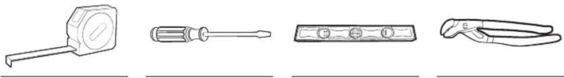 SAMSUNG WV60A9900AV - Tools required for installation (not supplied) - 1