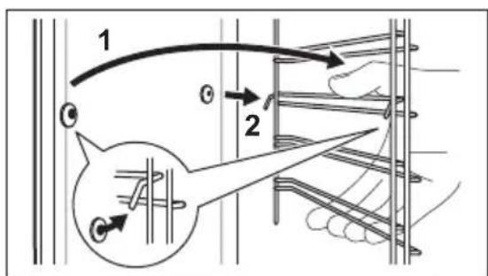 ELECTROLUX EOD4P57H - Comment retirer : supports de grille - 2