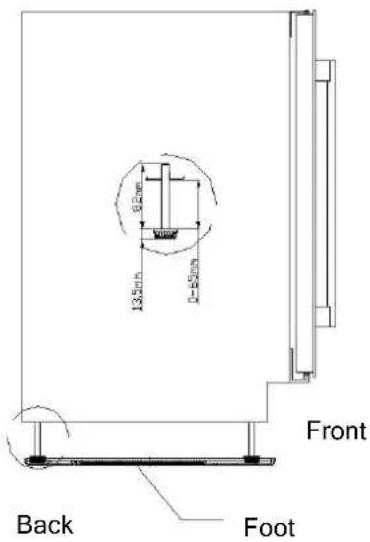 6.2mm 13.5mm 0-6.5mm Front Back Foot