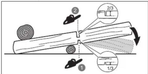 RYOBI RY18CSX30A - BUCKING A LOG - 1