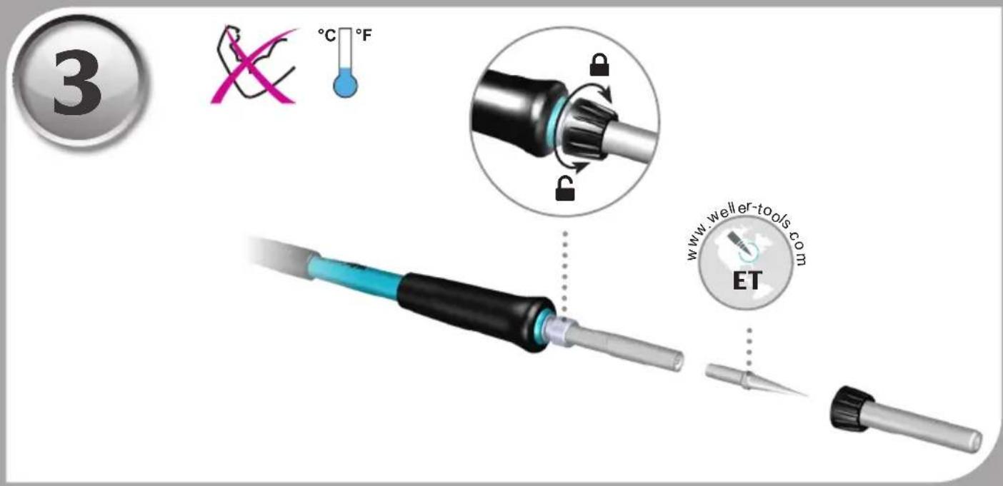 3 °C °F www.weller-tools.com ET