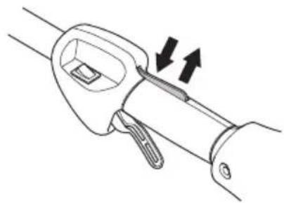 HUSQVARNA 128PS - Pour vérifier le verrouillage de la gâchette d'accélération - 2