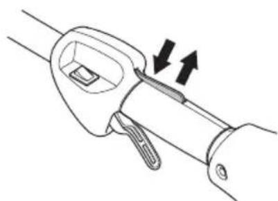 HUSQVARNA 128PS - Comprobación del fiador del acelerador - 2