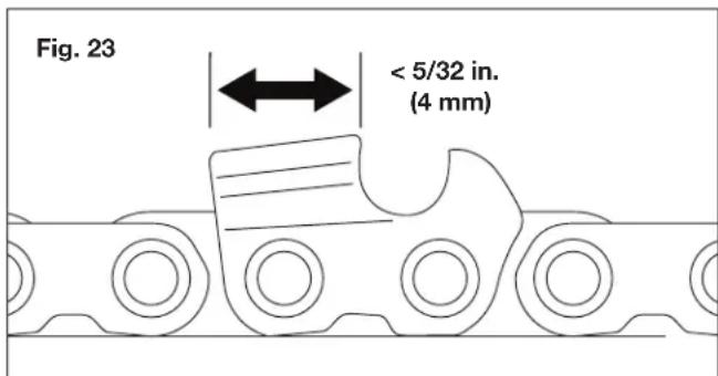 Fig. 23 < 5/32 in. (4 mm)