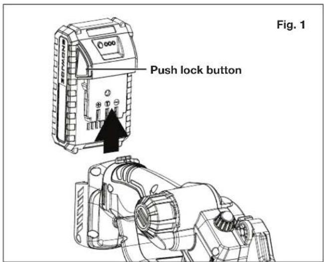 Push lock button Fig. 1