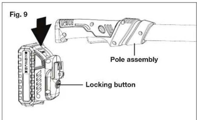Fig. 9 Pole assembly Locking button