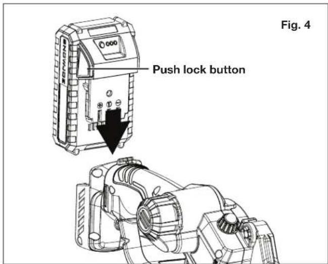 Push lock button Fig. 4