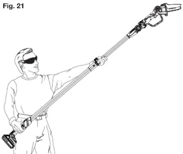 Sun Joe 24VHCSWPLTE - Operación de la motosierra podadora telescópica - 3