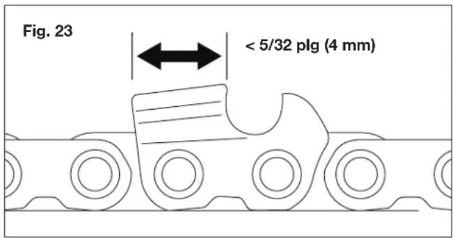 Fig. 23 < 5/32 plg (4 mm)