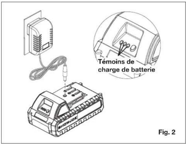 Témoins de charge de batterie Fig. 2
