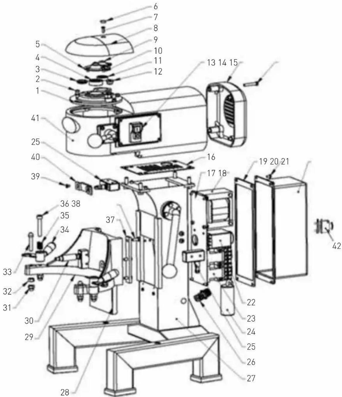 Hendi 222843 - Dessin d'assemblage et liste de pièces - 1