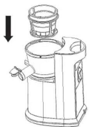Hendi 221044 - Placez le tamis et le panier rotatif dans le bol. (figure 2) - 1