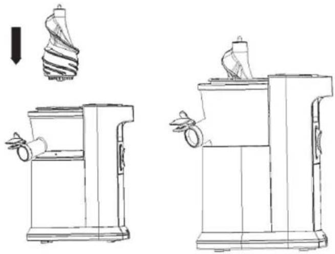 Hendi 221044 - Place the Auger in the center of the bowl. (Figure 3) - 1