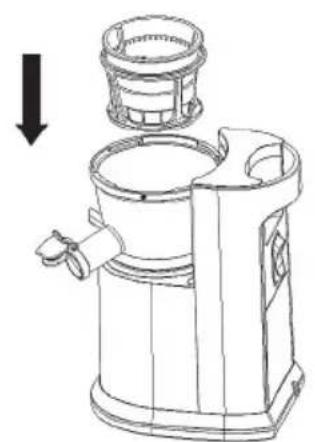 Hendi 221044 - Assemble the Strainer and Rotating Basket to the bowl. (Figure 2) - 1