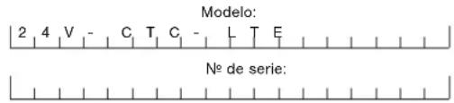 Modelo: 2 4 V - C T C - L T E N° de serie: