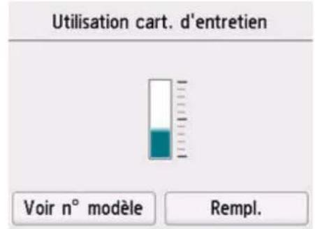 CANON MAXIFY GX4050 - Vérification de l'état de la cartouche d'entretien sur l'écran tactile - 1
