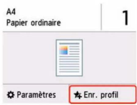 CANON MAXIFY GX4050 - Enregistrement du paramètre - 1