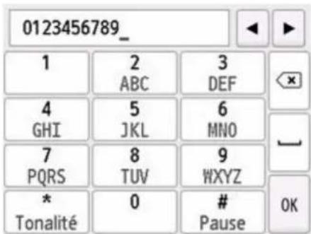CANON MAXIFY GX4050 - Entrez le numéro de fax/téléphone du destinataire. - 1